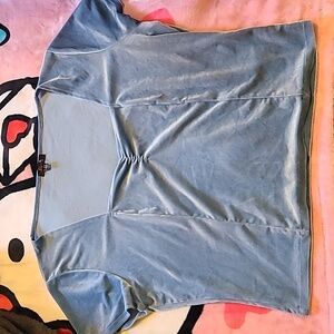 dELiA*s Sky Blue Velvet Blouse